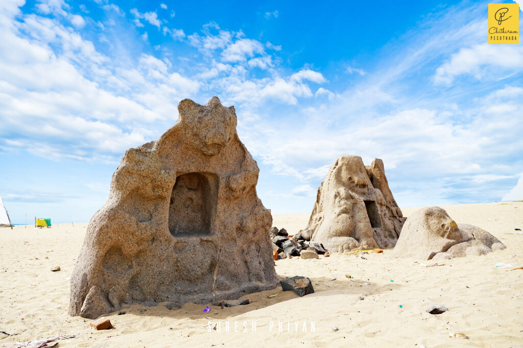 Small Tiger Cave, South of Shore temple, Mamallapuram