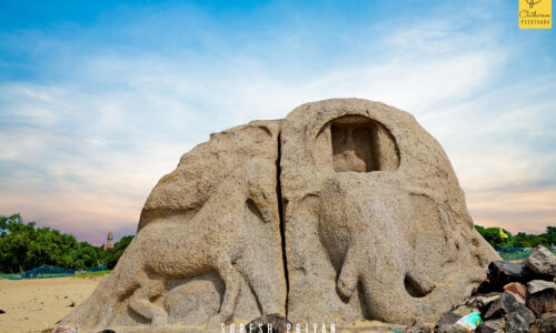 Small Tiger Cave, South of Shore temple, Mamallapuram